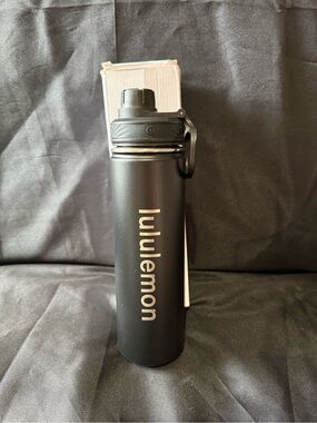 New lululemon Black Stainless Steel Water Bottle